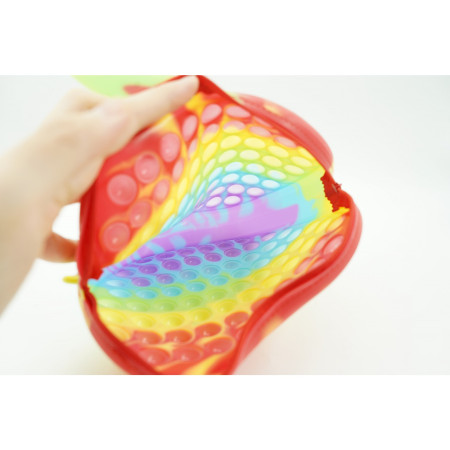 Jucarie antistres din silicon, Flippy, Pop It Now and Flip It, Geanta de umar, Mar, Multicolor