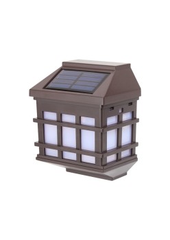 Lampa solara LED tip Felinar pentru perete Flippy, 11.5 x 8.3cm, 1.2V, ABS, 400mAh, alb cald