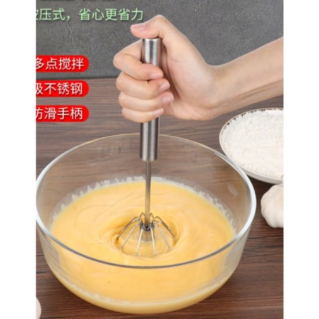 Mixer Manual, Flippy, pentru Oua Smantana Frisca Aluat, Maner Otel Inoxidabil, Usor de Utilizat si Depozitat,33x7 cm
