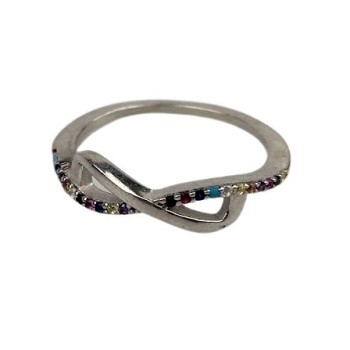 Inel Argint 925, Infinit Mare cu Zirconiu Colorat M 51