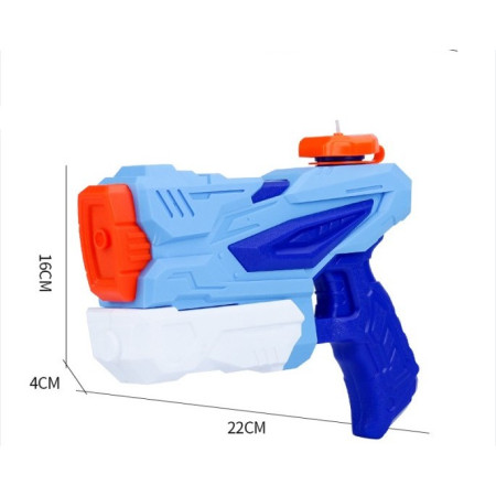 Pistol cu Apa Copii/Adulti, 6ani+, 3 duze, Albastru, 300ML