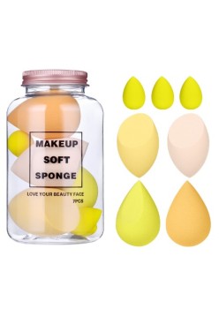 Set Buretei Machiaj, Flippy, Premium, 7 bucati, galben