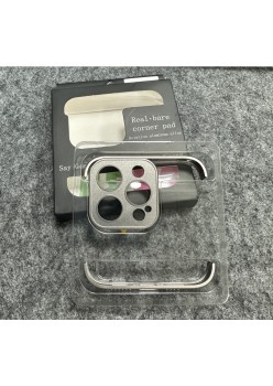 Husa Metalica Edgeless Compatibila cu iPhone 16, Flippy, Protectie pentru Colturi si Camera, Aliaj Aluminiu, Antisoc, Antizgariere, Argintiu Titan