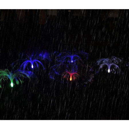 Lampă Solară LED pentru Grădină - Iluminare Ambientală, Design Meduză, Multicolor, Rezistentă la Intemperii, 90 cm