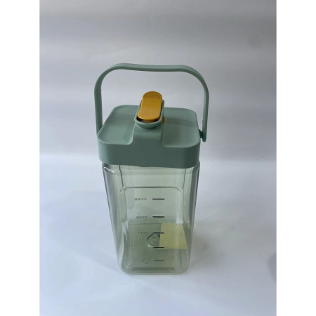 Dozator portabil pentru bauturi Flippy, 3.5 litri, capac etans, duza deschidere/inchidere, recipent din plastic, gradat, filtru, maner, pentru diverse bauturi, 29.7 x 14.1 x 14.4 cm, verde