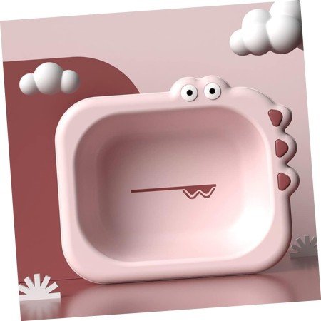 Lavoar Pliabil, Flippy, pentru Copii, din PP/TPE, Portabil, Model Crocodil, 30x24.5x9 cm, Roz