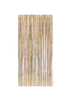 Perdea Franjurata, Flippy, Model Decor Petrecere, pentru Fundal de Poze, Amenajare Colorata a Petrecerii, Dimensiune 100x200 cm, Gold Sampanie