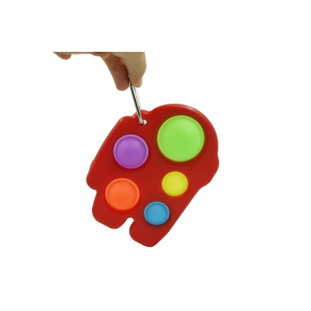 Jucarie Antistres Flippy - Fidget Toy, Simple Dimple, Among us, Rosu