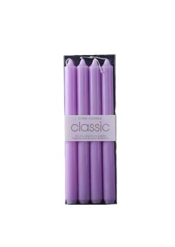Set 4 Lumanari, Flippy, pentru Suport de Masa, Fara Miros si Fum, din Parafina, 2.2 x 25 cm, Mov