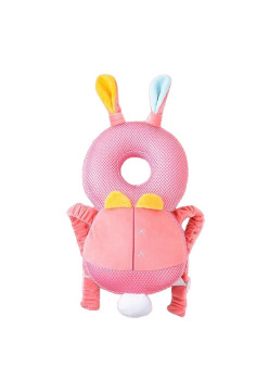 Pernă Rucsac BabyBunny, Protecție pentru Cap, Tetieră cu Design Aerisit, 33x6x19 cm, 180 g, Roz