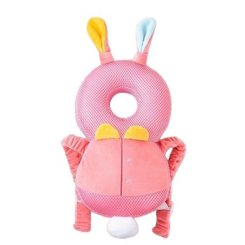 Pernă Rucsac BabyBunny, Protecție pentru Cap, Tetieră cu Design Aerisit, 33x6x19 cm, 180 g, Roz