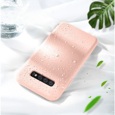 Husa protectie Flippy compatibila cu Samsung Galaxy S10 E Liquid Silicone Case Roz