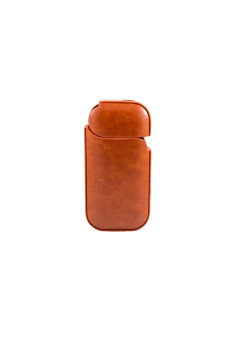 Husa Flippy pentru IQOS 2.4 Plus, Capac de Protectie, Anti Soc si Zgarieturi, din Piele Ecologica, 43 g, 12 x 6 x 2.5 cm, Portocaliu