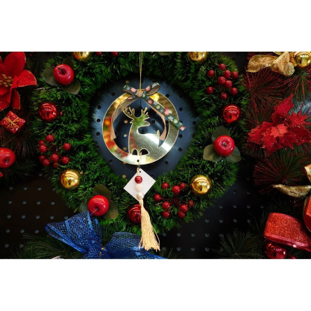 Ornament brad, Flippy, Ren, Auriu, Lucios, 15*25CM, Acril, Interior/ Exterior