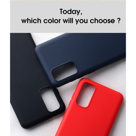 Husa protectie compatibila cu Samsung S20 Plus Liquid Silicone Case Negru
