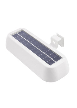 Lampa solara LED dreptunghiulara pentru perete Flippy, 18 x 7 cm, senzor miscare, 6V, ABS, 2200mAh, rezistent la apa, culoare lumina alb rece, alb