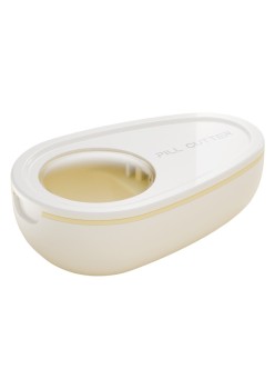 Cutie Taiat Pastile si Depozitare Medicamente, Flippy, Alba, 8x5x2.65 cm, Compacta si Portabila, Ideala Pentru Calatorii