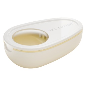 Cutie Taiat Pastile si Depozitare Medicamente, Flippy, Alba, 8x5x2.65 cm, Compacta si Portabila, Ideala Pentru Calatorii