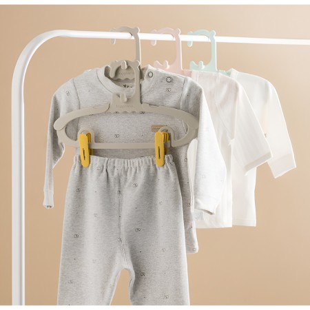 Set 20 de Cleme pentru Haine, Flippy, de Prindere pentru Pantaloni, Atasabile la Umerase, 1.6x2.3x6.35 cm, Galben