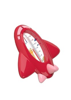 Termometru pentru Baie, Flippy, Plutitor, Rezistent la apa, Multifunctional, Model Avion, 11x10x4 cm, Rosu