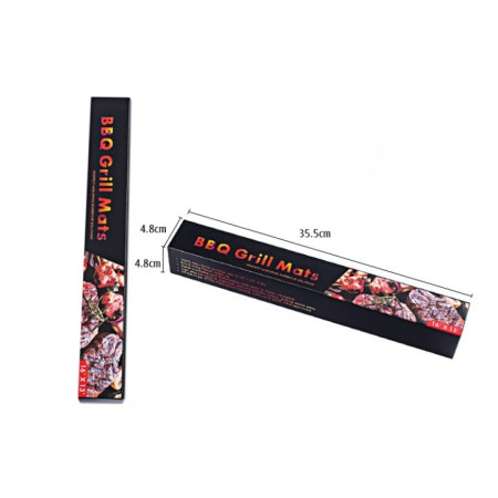 Folii Teflon Antiaderente pentru Orice tip de gratar, Rezistente la Apa si Temperaturi Ridicate, Reutilizabile, Cuptor, BBQ Grill, Set 4 buc., 40x33 cm, Negru