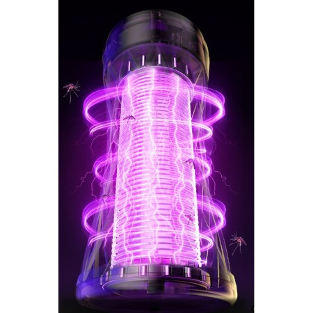 Lampa Anti-Insecte, Flippy, Lumina UV, Electrica, Incarcare USB, 5V, 1A, Silentioasa, 12 x 6 m, Gri