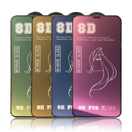 Folie de Protectie, Flippy, pentru iPhone 15 Plus, Tempered Glass Mirror 8D, Efect Oglinda, HD, Auriu