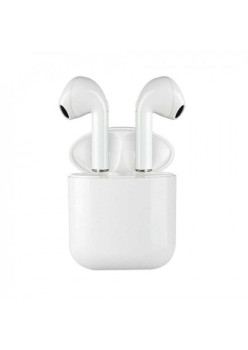 Casti Wireless Bluetooth MKJ-I9 Earbuds Flippy, Alb