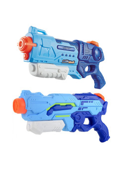 Set 2x Pistol cu Apa pentru Copii, Rezervor, Pentru Piscina/Plaja, Flippy, 6ani+, Albastru, 1200 ML + 900 ML