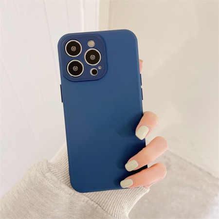 Husa protectie Flippy compatibila cu Apple iPhone 7/8/SE 2020 Liquid Silicone Ring cu suport rotativ Albastru