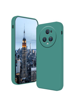 Husa de Protectie, Flippy, pentru Honor Magic 5 Pro, Liquid Silicone, cu Microfibra pe Interior, Protectie Antisoc, Compatibil Incarcare Wireless, Verde