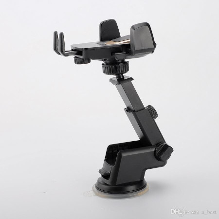 Suport auto pentru telefon, 2nd A1 Telescopic cu Ventuza Negru