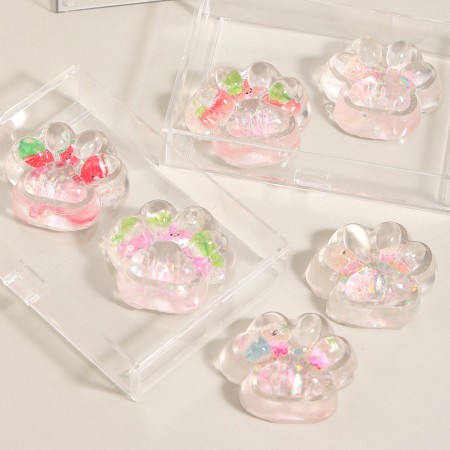 Jucarie Antistres Squishy, Flippy, Labuta de Pisica Pufoasa, cu Revenire Lenta, 7 x 6.5 cm, Model 270532, Multicolor