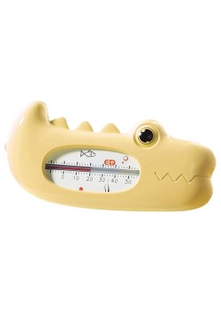 Termometru pentru Baie, Flippy, Plutitor, Rezistent la apa, Multifunctional, Model Crocodil, 2.7x6.5x3.7 cm, Galben