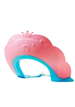 Viziera de Protectie Baie Pentru Copii, Fippy, Model Coronita Leu, Dimensiune ajustabila, Durabil, Usor de curatat, Impotriva Samponului, pentru Ochi si Urechi, TPE+PP, 21x20.5 cm, Roz