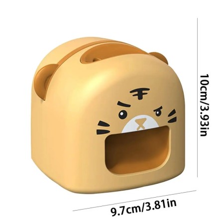 Mașină de Decojit Semințe, Flippy, Mini Deschizător, Model Tigru, Incarcare USB, 9.7x10x8.6 cm, Portocaliu