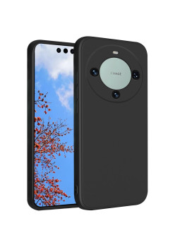 Husa de Protectie, Flippy, pentru Huawei Mate 60 Pro, Liquid Silicone, cu Microfibra pe Interior, Protectie Antisoc, Compatibil Incarcare Wireless, Negru