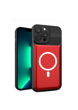 Husa Urban Armor pentru Samsung Galaxy A24 4G, Flippy, Suport Auto Magnetic, Protectie Antisoc, Rosu