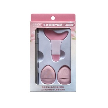 Set Accesorii pentru Machiaj, Flippy, Ajutor pentru Incepatori, pentru Aplicare Eyeliner, Roz