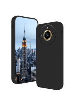 Husa de Protectie, Flippy, pentru Realme 11 Pro Plus, Liquid Silicone, cu Microfibra pe Interior, Protectie Antisoc, Compatibil Incarcare Wireless, Negru
