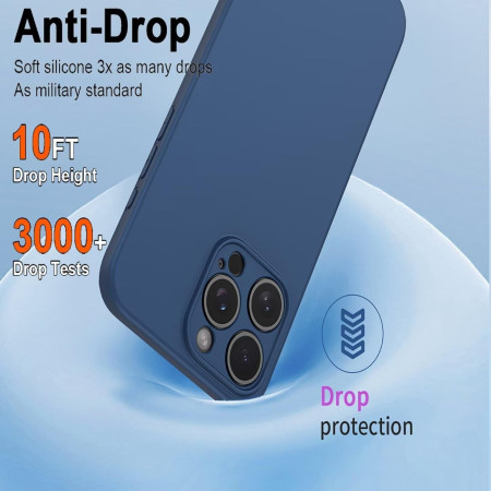 Husa de Protectie, Flippy, pentru Oppo Reno 11 F, Liquid Silicone, cu Microfibra pe Interior, Protectie Antisoc, Compatibil Incarcare Wireless, Albastru