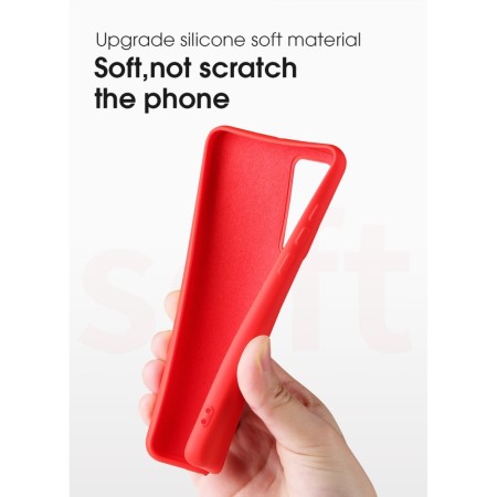 Husa protectie compatibila cu Huawei P40 Pro Liquid Silicone Case Rosu