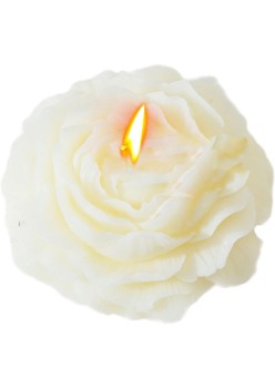 Lumanare Parfumata, Flippy, Model Trandafir, Ardere 10h, 70 g, 7.5 x 3.5 cm, Parfum de Tuberoza, Alb