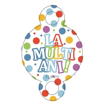 Set 6 Suflatori, Flippy, Colectia LA MULTI ANI, 19 x 11 cm, din Carton/Plastic/Hartie, Multicolor