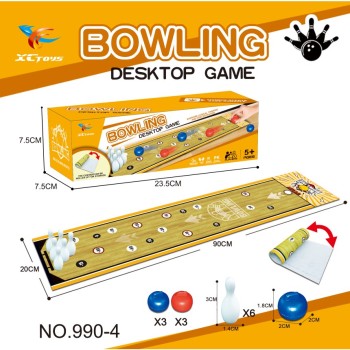 Joc de Bowling, Flippy, Covoras, 6 Popice, 6 Mingi, Multicolor, 23.5x7.5x7.5 cm
