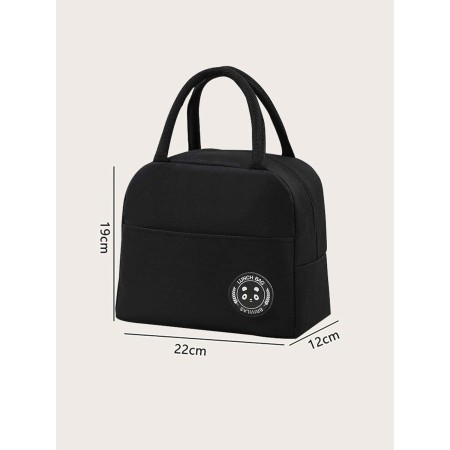 Geanta Termica pentru Pranz, Flippy, Multifunctionala, Compartimentata, Impermeabila, cu Manere, Buzunar Exterior, 22x14x19 cm, Negru