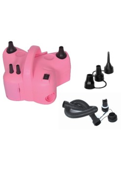 Pompa Electrica de Umflat Baloane, Flippy, cu Doua Iesiri, Accesorii Incluse, 220V, Putere 600W, Accesorii petrecere, Roz