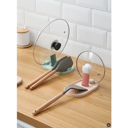 Suport Pliabil, Flippy, pentru Capace, Linguri, Multifunctional, Plasare pe Blatul de Bucatarie, 11.5x18x2.2 cm, Roz