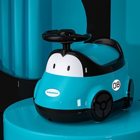 Olita pentru Copii, Flippy, +1an, Portabila, Design Masinuta cu Capac, Model Prietenos, Non-Toxic, Compartiment Detasabil, Usor de Curatat, Albastru