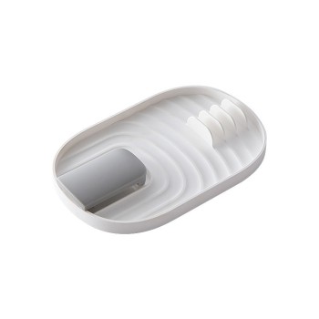 Suport Pliabil, Flippy, pentru Capace, Linguri, Multifunctional, Plasare pe Blatul de Bucatarie, 11.5x18x2.2 cm, Alb